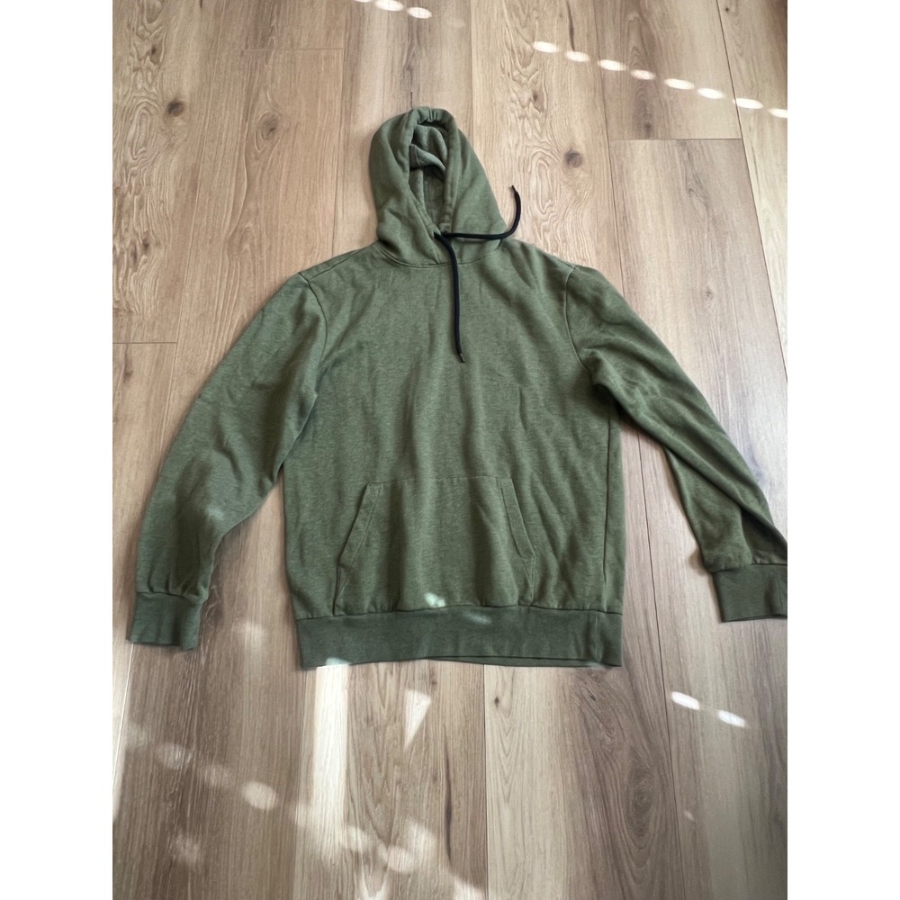 Public Opinion Men's Medium Green Pullover Hoodie Fleece Kangaroo Pocket Casual